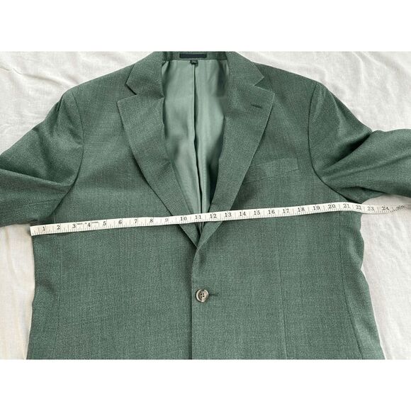 Jos. A Bank Sports Coat/Blazer 42 Long Silk/Wool Blend Dark Green Tailored Fit - Picture 6 of 11
